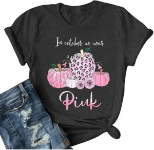 Pink Shirts Women Halloween