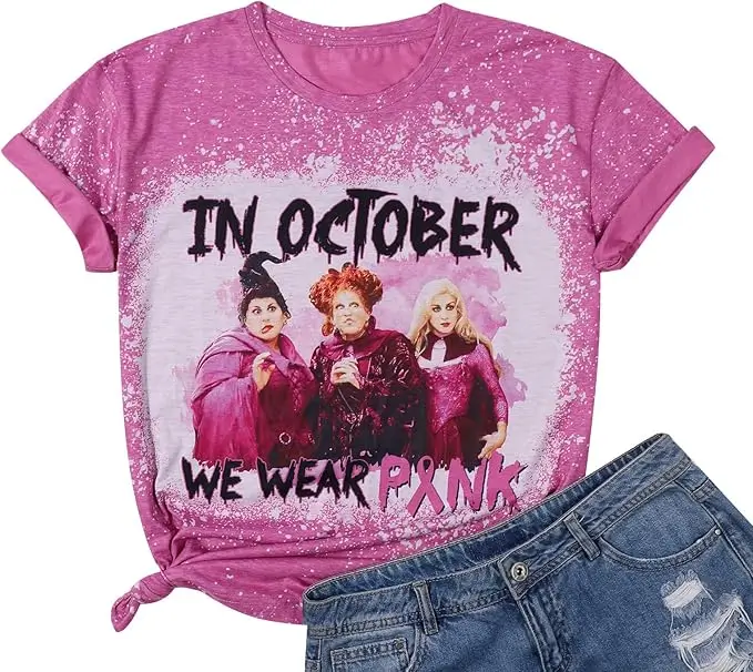 Pink Shirts Women Halloween