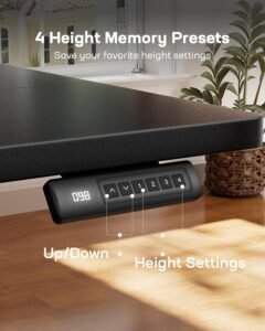 Close-up of the ergonomic keyboard tray with a user's hands typing comfortably.