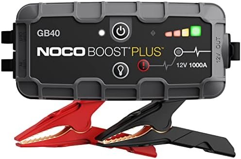 NOCO Boost GB40 jump starting a car